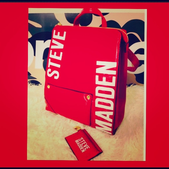 steve madden red backpack